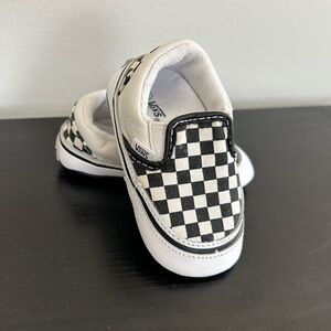 VANS TODDLER SIZE 3 CHECKERBOARD V SLIP-ONS